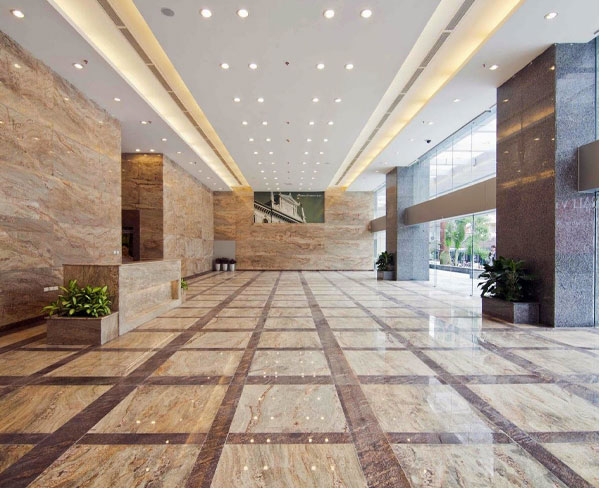 THI CÔNG ĐÁ HOA CƯƠNG ỐP SẢNH NHÀ HÀNG - KHÁCH SẠN